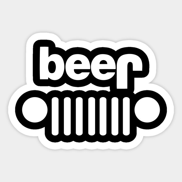 Jeep beer Jeep Sticker TeePublic